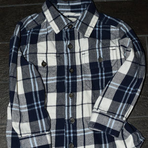 Boys Toddler Plaid Button Up Long Sleeve Shirt